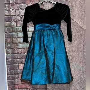 Jona Michelle Black Blue Girls Party Holiday Occasion Dress Size 6
